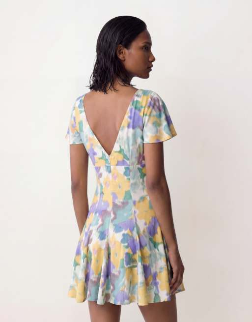 ASOS DESIGN - Mini-jurk met godetzoom in vage dierenprint, 4 van 4
