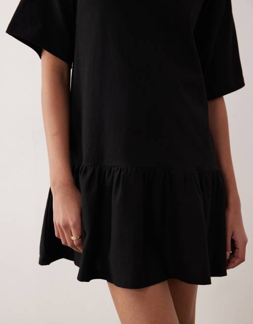 ASOS DESIGN - Mini jurk met verlaagde taille in zwart, 3 van 4