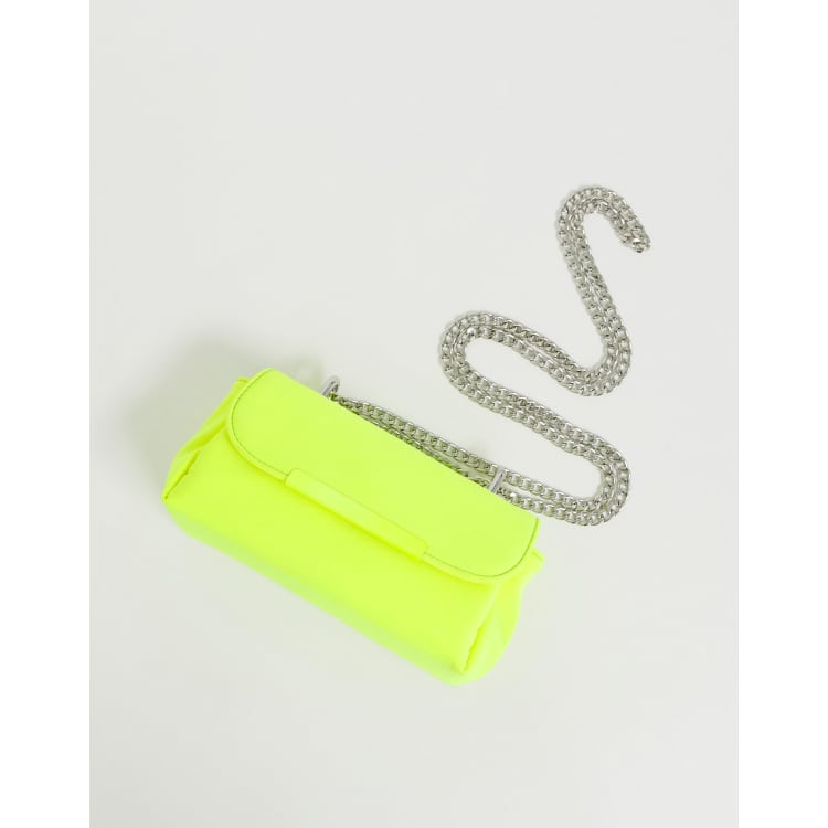 Neon lime letter print crossbody online bag