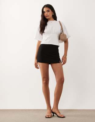 Asos Design Mini Pelmet Skort With Split In Multi