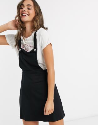 asos black pinafore