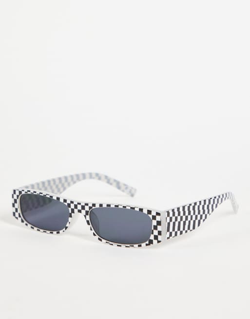 Black and white store checkered sunglasses