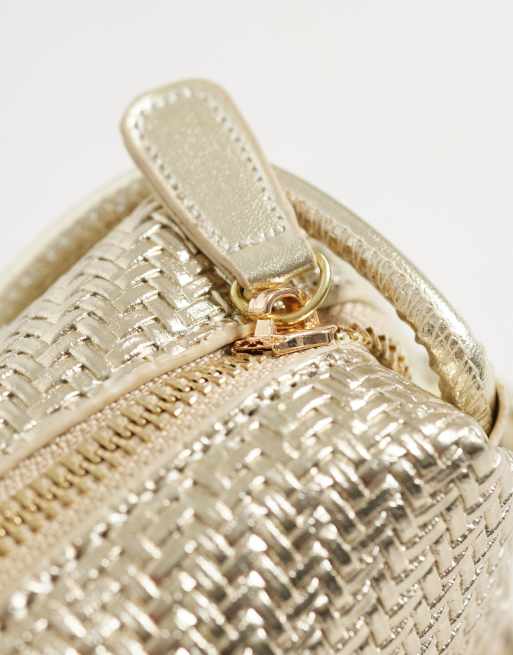 ASOS DESIGN - Mini sac bandoulière effet tressé - Doré, 3 de 4