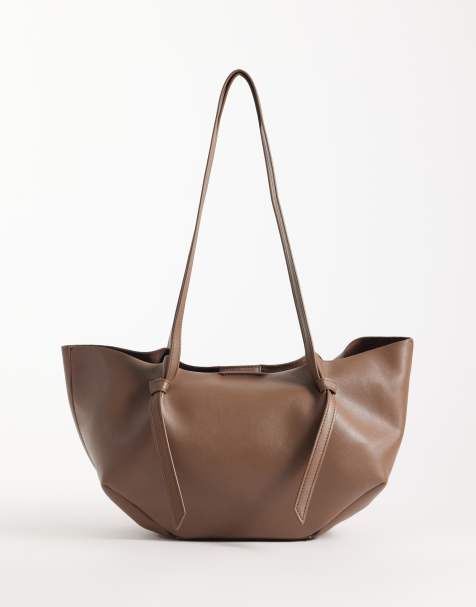 ASOS DESIGN - Mini sac fourre-tout avec poche interne et anse pincée - Marron - view 1