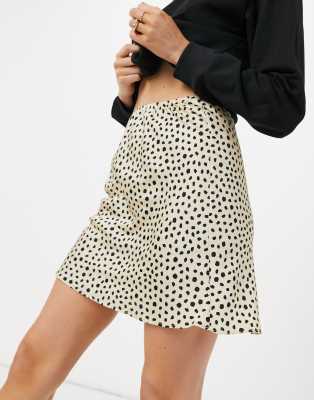 ASOS DESIGN mini satin slip skirt in animal print | ASOS