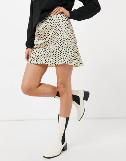 Asos satin best sale leopard skirt