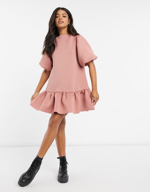 Asos pink scuba discount dress