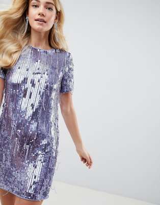 asos sequin fringe dress