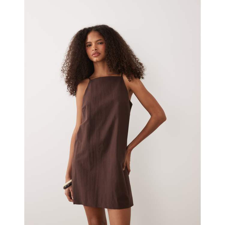ASOS Design - Mini Shift Dress - Women - Cotton/Linen - 12 US