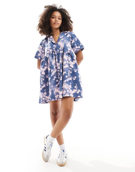 abstract print shirt dress Yours Women's Plus Size Black & White Abstract Print Shirt Dress Size 18-20