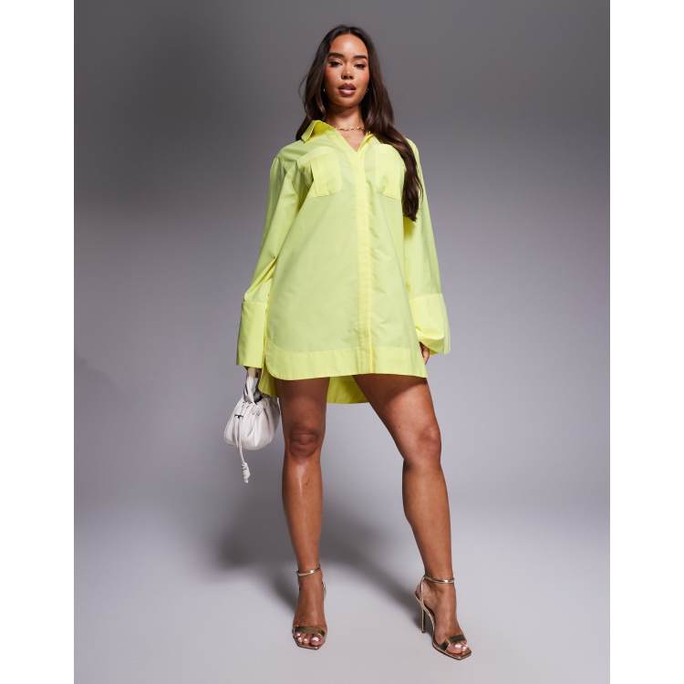 【関税&送料込】Ami Pastel Yellow Wool Shirt Dress The Tropical Organic Cotton Shirt Dress | SUI – Sui - US