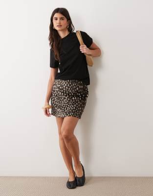 Asos Design Mini Skirt In Multi