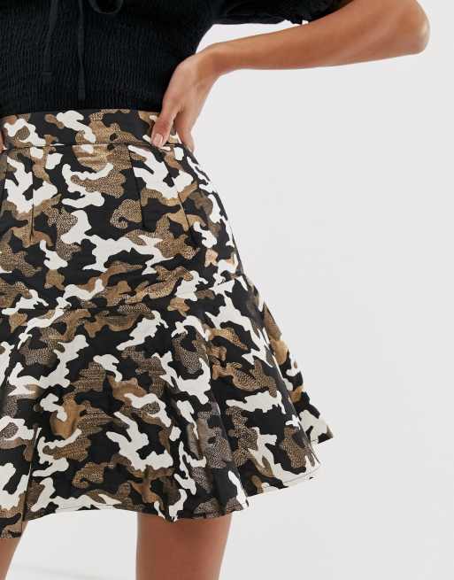 Asos camouflage outlet skirt