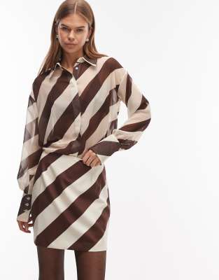 Asos Design Mini Skirt In Multi