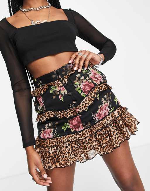 Asos ruffle hotsell mini skirt