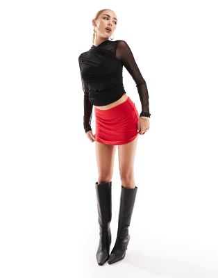 ASOS DESIGN - Mini-Skort in Rot