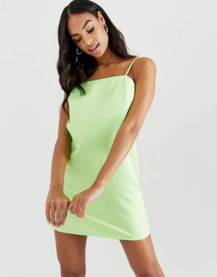 neon slip dress