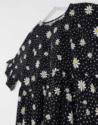 asos black smock dress