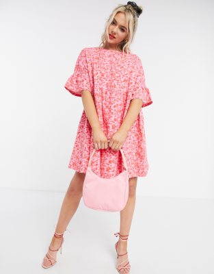 red and pink dress asos