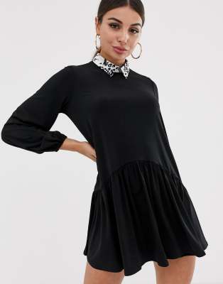 leopard collar dress