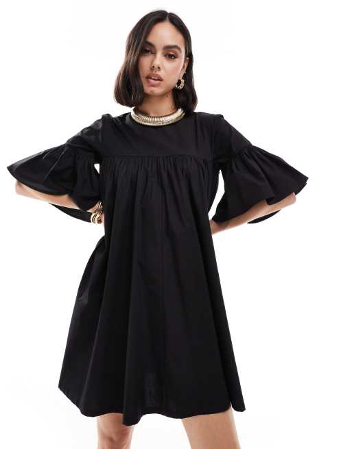 Black smock dress asos hotsell