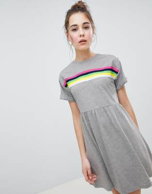 rainbow smock dress