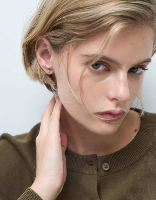 ASOS DESIGN mini star stud earrings in gold tone, 2 of 4