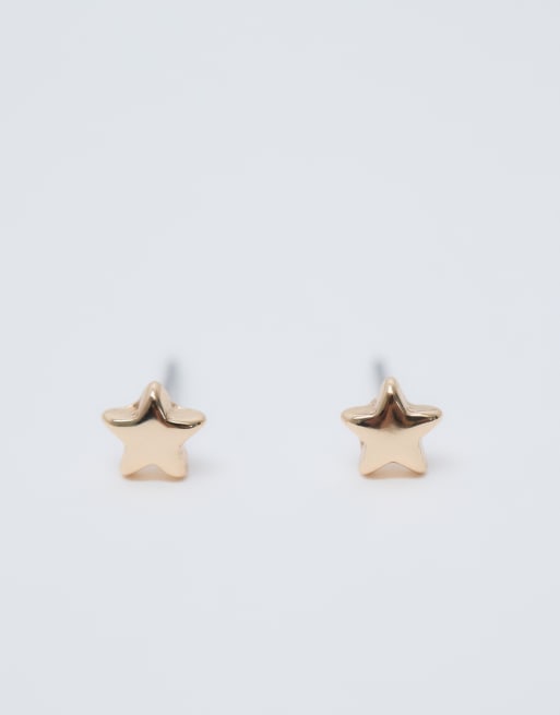 ASOS DESIGN mini star stud earrings in gold tone, 3 of 4