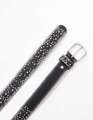 Asos Design Mini Stud Burnished Belt