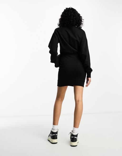 ASOS DESIGN mini sweatshirt dress with hem detail