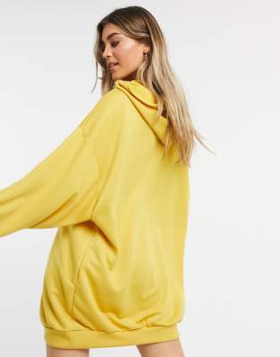 hoodie dress yellow