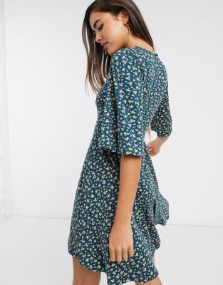 asos dark green dress