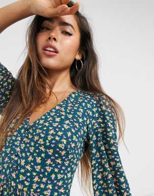 asos dark green dress