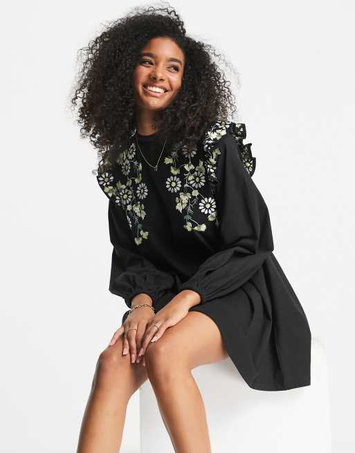 Asos swing dress with long sleeves online