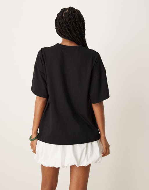 ASOS DESIGN - Mini T-shirtjurk met pofzoom en grafische print, 3 van 4