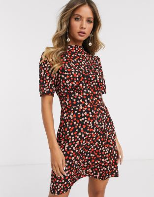 floral print tea dress