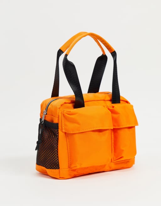 neon orange mini bag