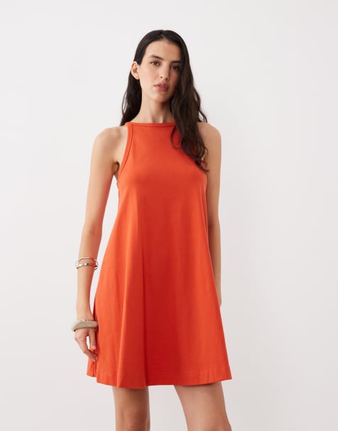 ASOS DESIGN mini trapeze dress in red - view 1