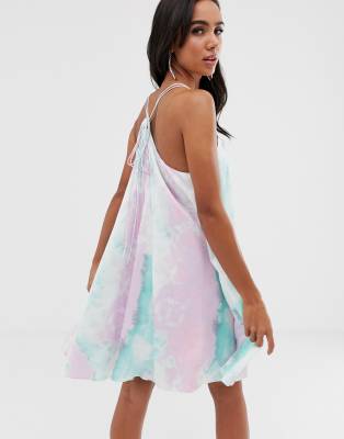 tie dye trapeze dress