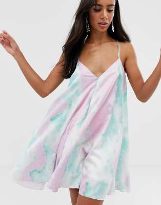 tie dye trapeze dress