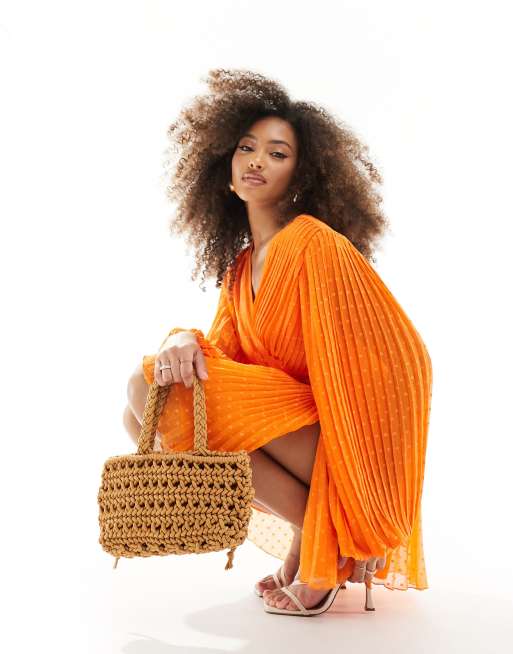 Asos orange dress online