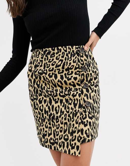 Leopard print hotsell pencil skirt asos