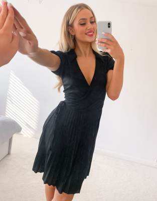 mini wrap tea dress