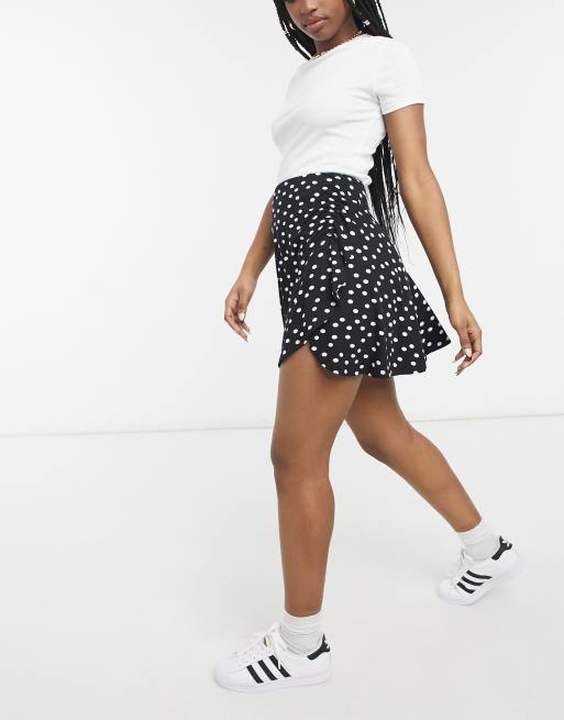 ASOS DESIGN - Minigonna a pois monocromatici con arricciatura, 4 di 4