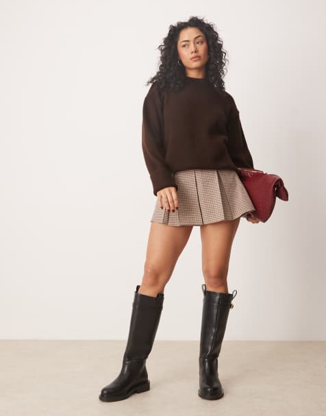 ASOS DESIGN - Minigonna a quadri a pieghe - view 1