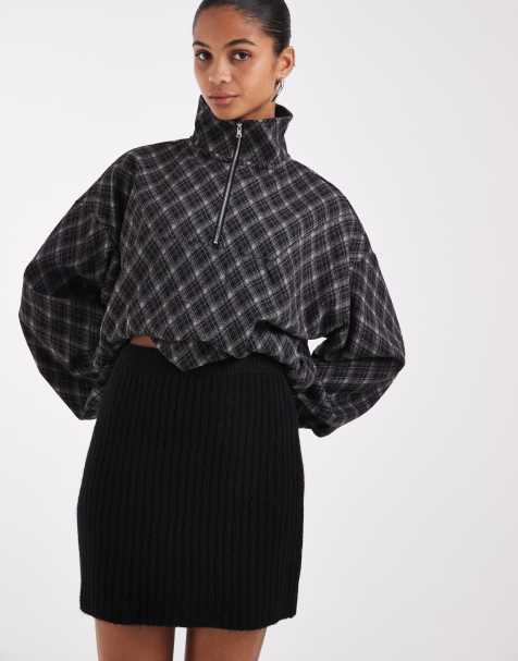 ASOS DESIGN minigonna in maglia co-ord nera - view 1