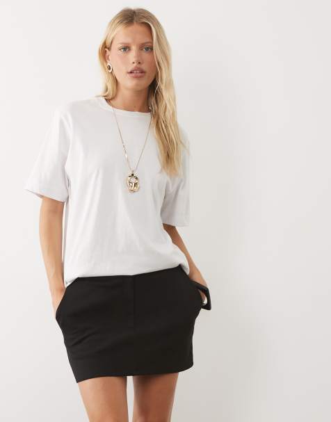 ASOS DESIGN - Minigonna in tessuto interlock nera - view 1