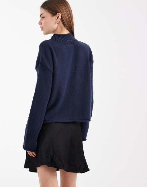 ASOS DESIGN - Minigonna nera in raso stropicciato, 4 di 5