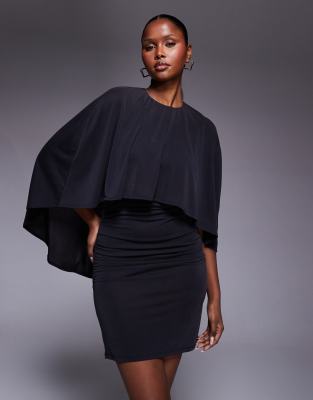 ASOS DESIGN - Minikleid aus Modal in Schwarz