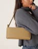 ASOS DESIGN minimal 90s shoulder bag in chocolate